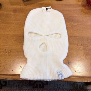 NWT Top Headwear White 3-Hole Knit Balaclava - Cozy Winter Full Face Ski Mask OS
